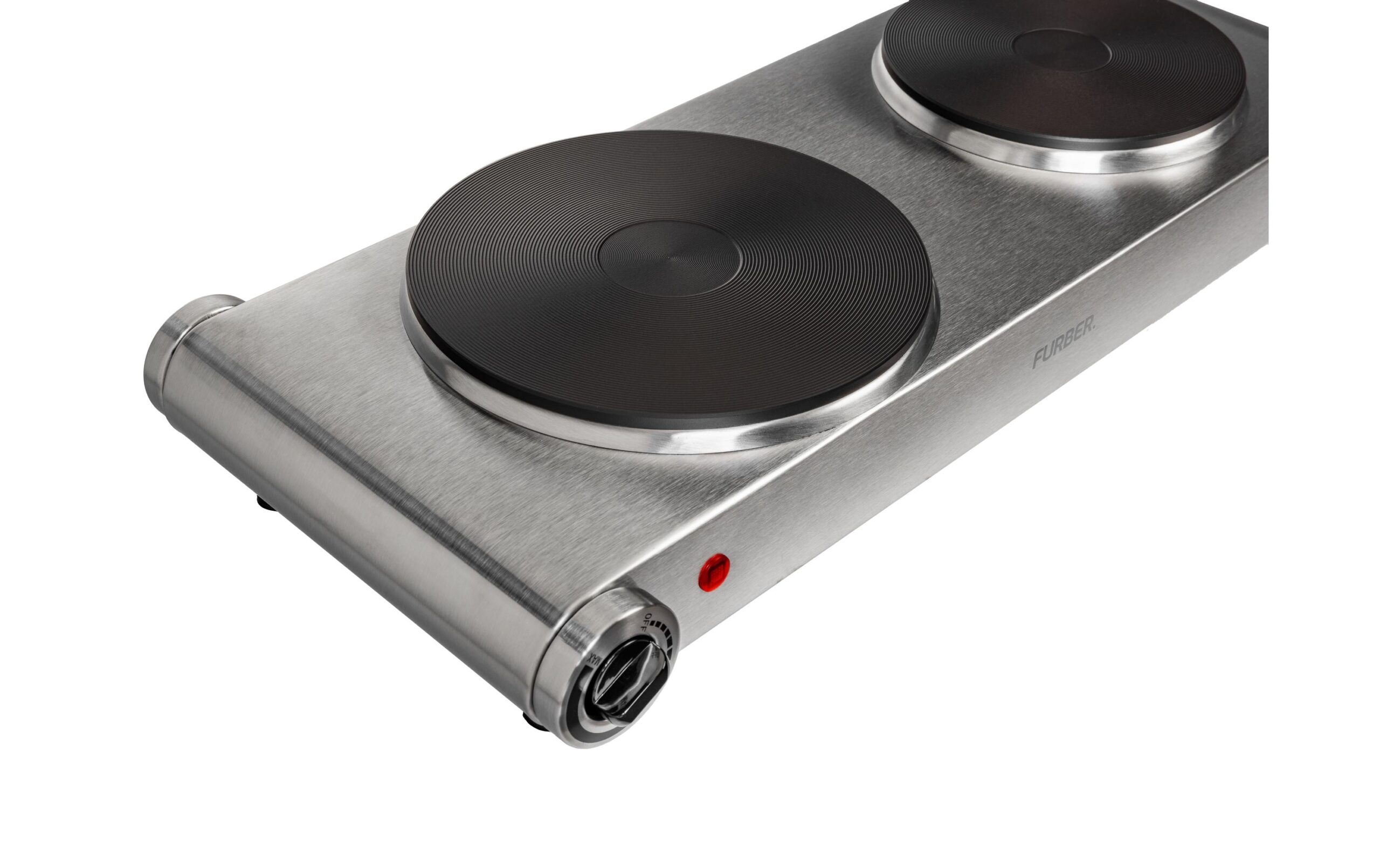 FURBER Doppelkochplatte Silber, 1500 W / 1000 W - Image 3